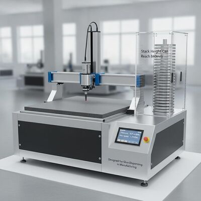 Plotador de cola XY com volume ajustável de cola 5L-20L, pressão de 0,6-0,8Pa e velocidade máxima de fabricação de 1,5 M/sec