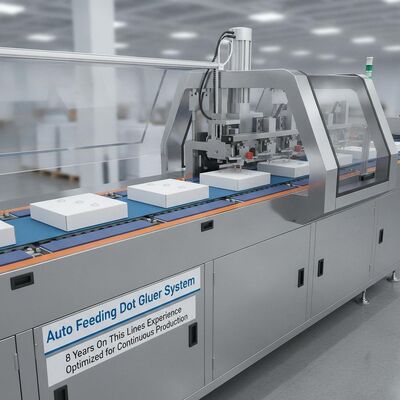 Sistema de colagem de ponto de plotter de cola XY de alimentação automática com 8 anos de experiência para produção contínua