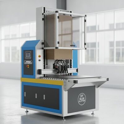 XY Glue Plotter CNC Gluer com 840 mm de altura de pilha 24h Tempo de trabalho e ajuste automático de altura